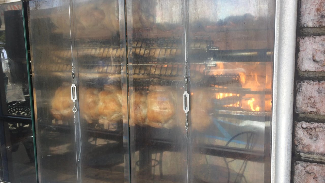 Chicks Natural - Rotisserie in action! - American Near Me - Encinitas, California