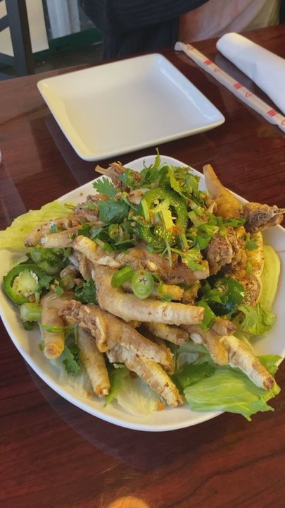 Laos Thai Kitchen - Spicy fried chicken feet - Thai Near Me - Lowell, Massachusetts