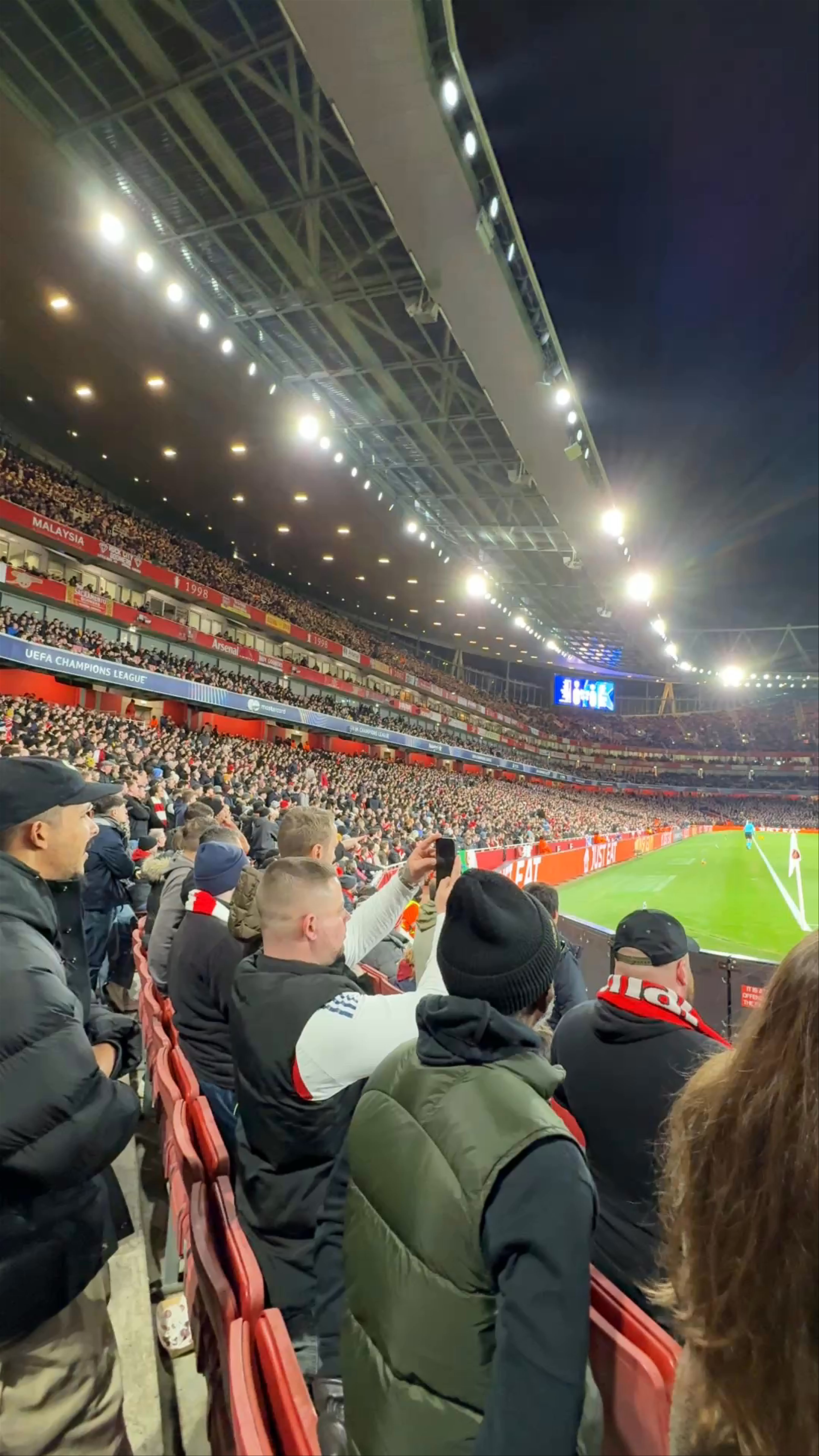 Energetic Night at Emirates Stadium, London