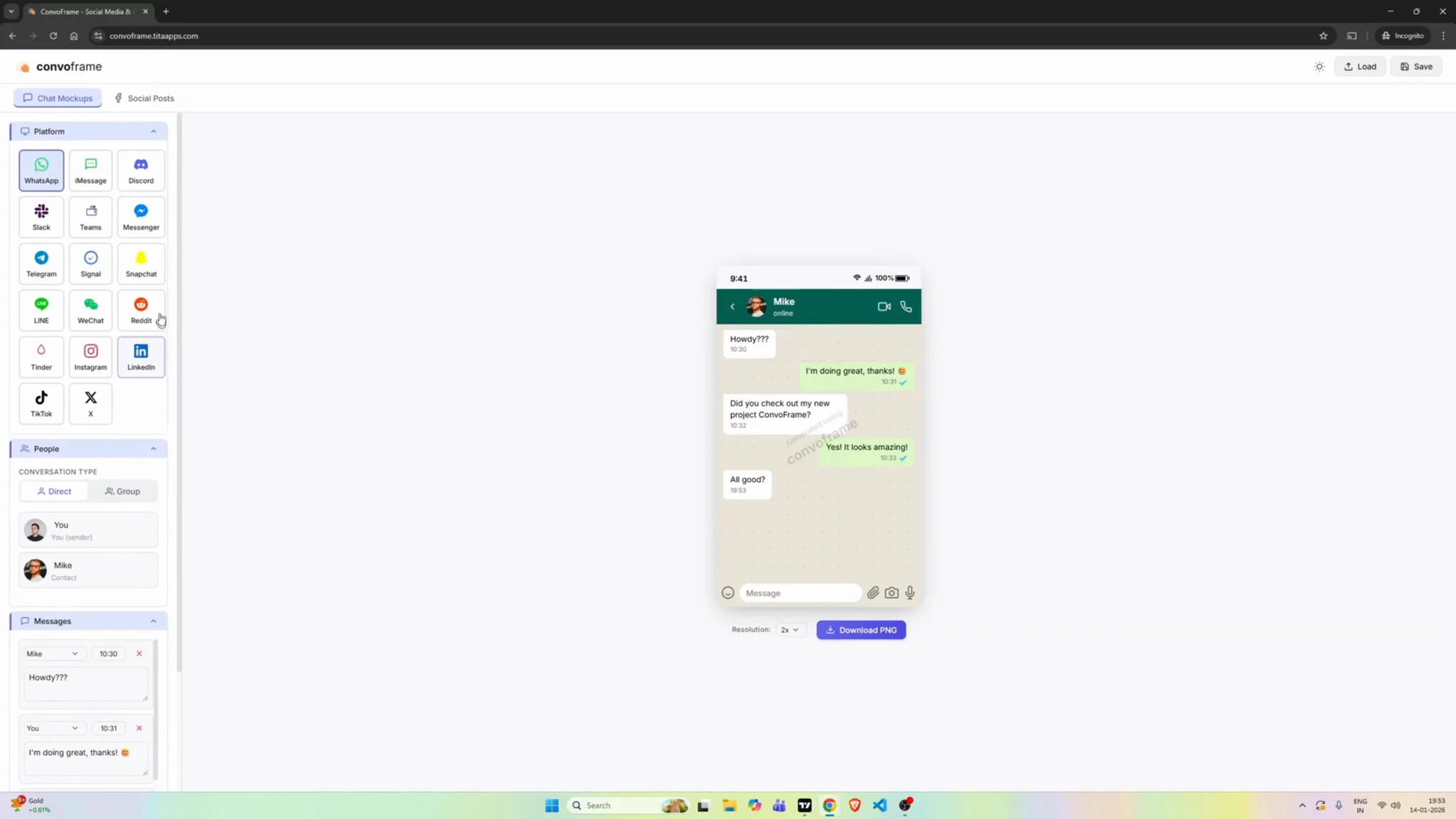 ConvoFrame - Fake Chats, DM and SM Posts App image 1
