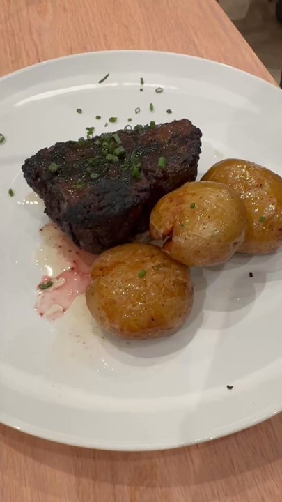 Jonathan's The Rub Bridgeland - Steak well but still moist inside, watermelon salad small portion and a fresh mango salmon. - American Near Me - Cypress, Texas