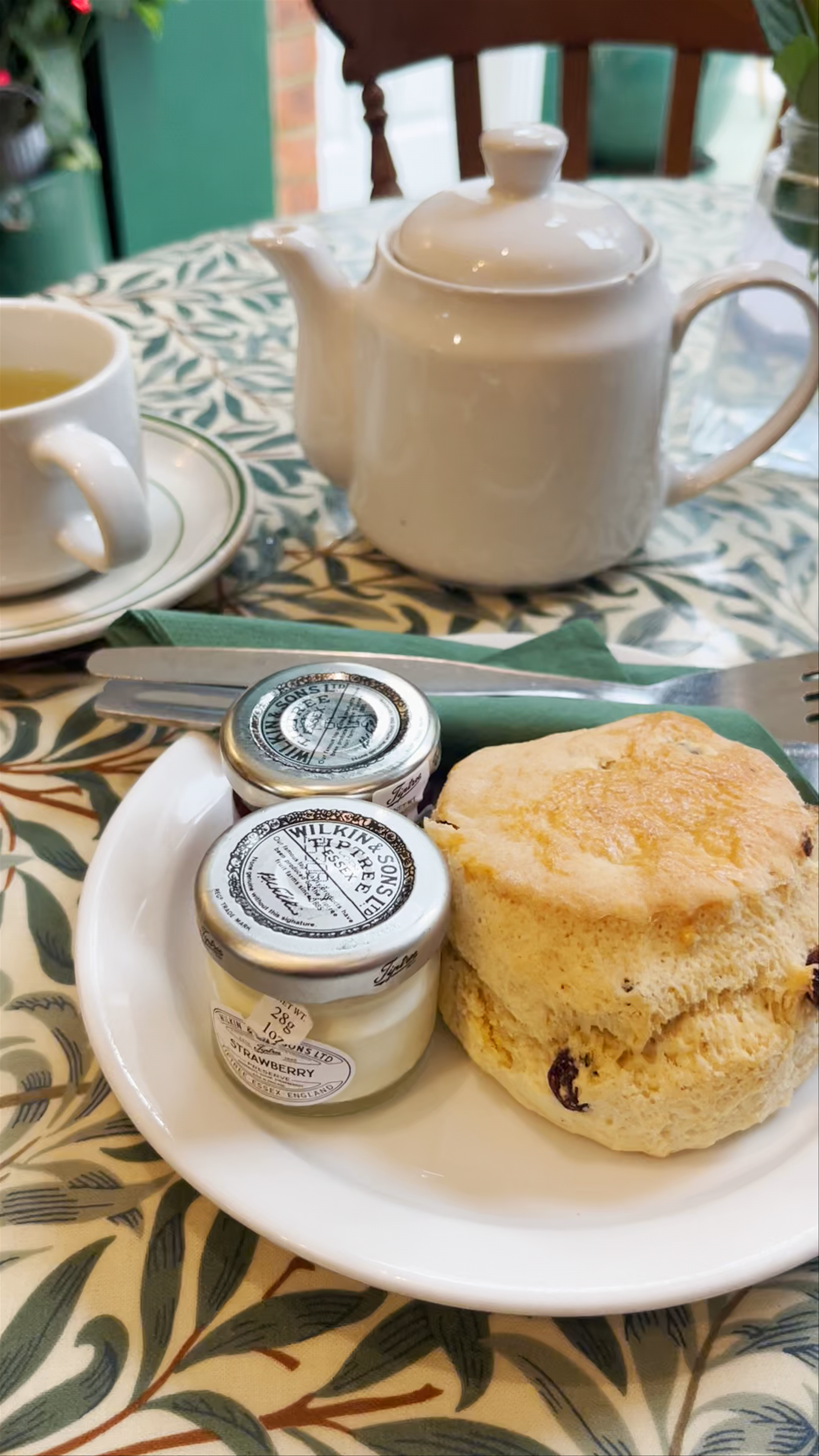 Afternoon Tea and Scones at The Kew Greenhouse Cafe, Richmond