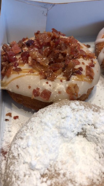 Duck Donuts - Had to take a video! Donuts are the following: maple bacon, French toast, strawberry limeade, key lime pie, Oreo, cinnamon bun! - Donuts Near Me - Dayton, Ohio