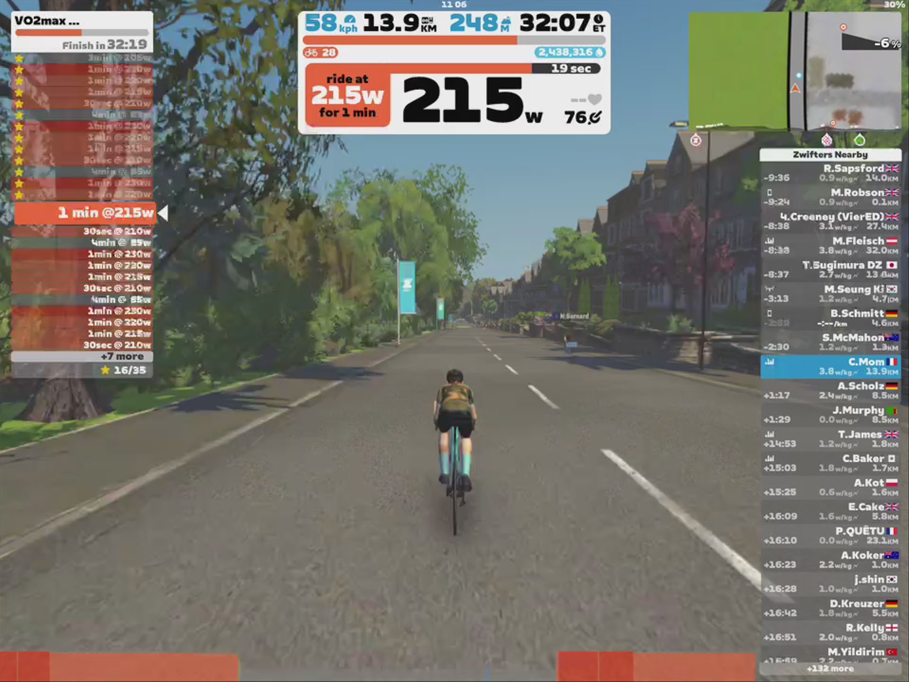 Zwift - VO2max Step-Down 3.5min (turbo) in Yorkshire