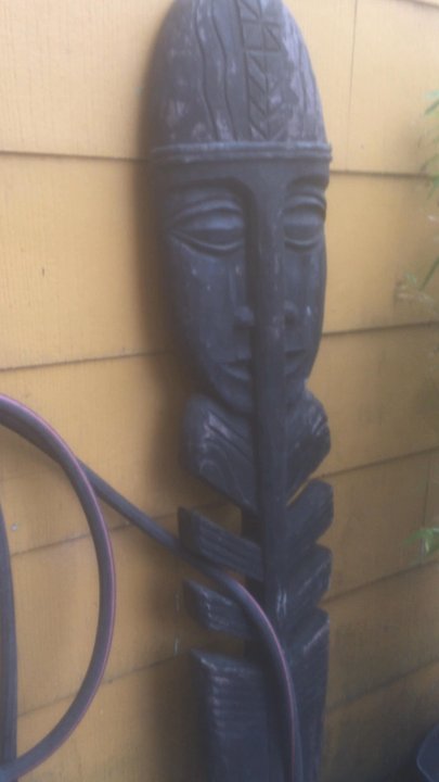 The Shanty - Back patio totem, Tom Waitts & ping pong - Bars Near Me - Eureka, California