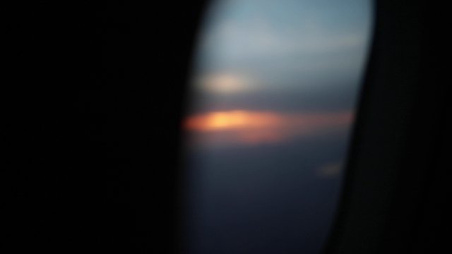 Sunset on a flight