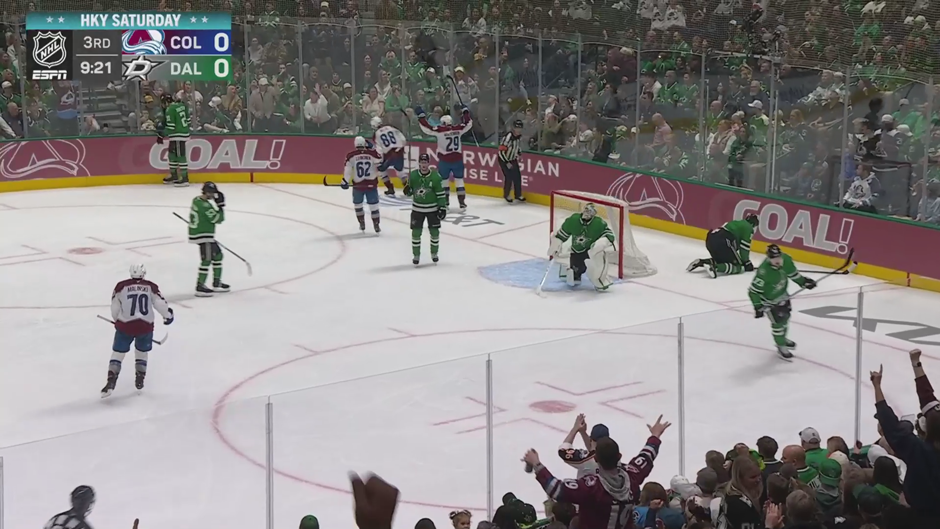 Necas & MacKinnon Score the Only Two Goals in Burns' 1,000th Consecutive Game · Apr. 4, 2026