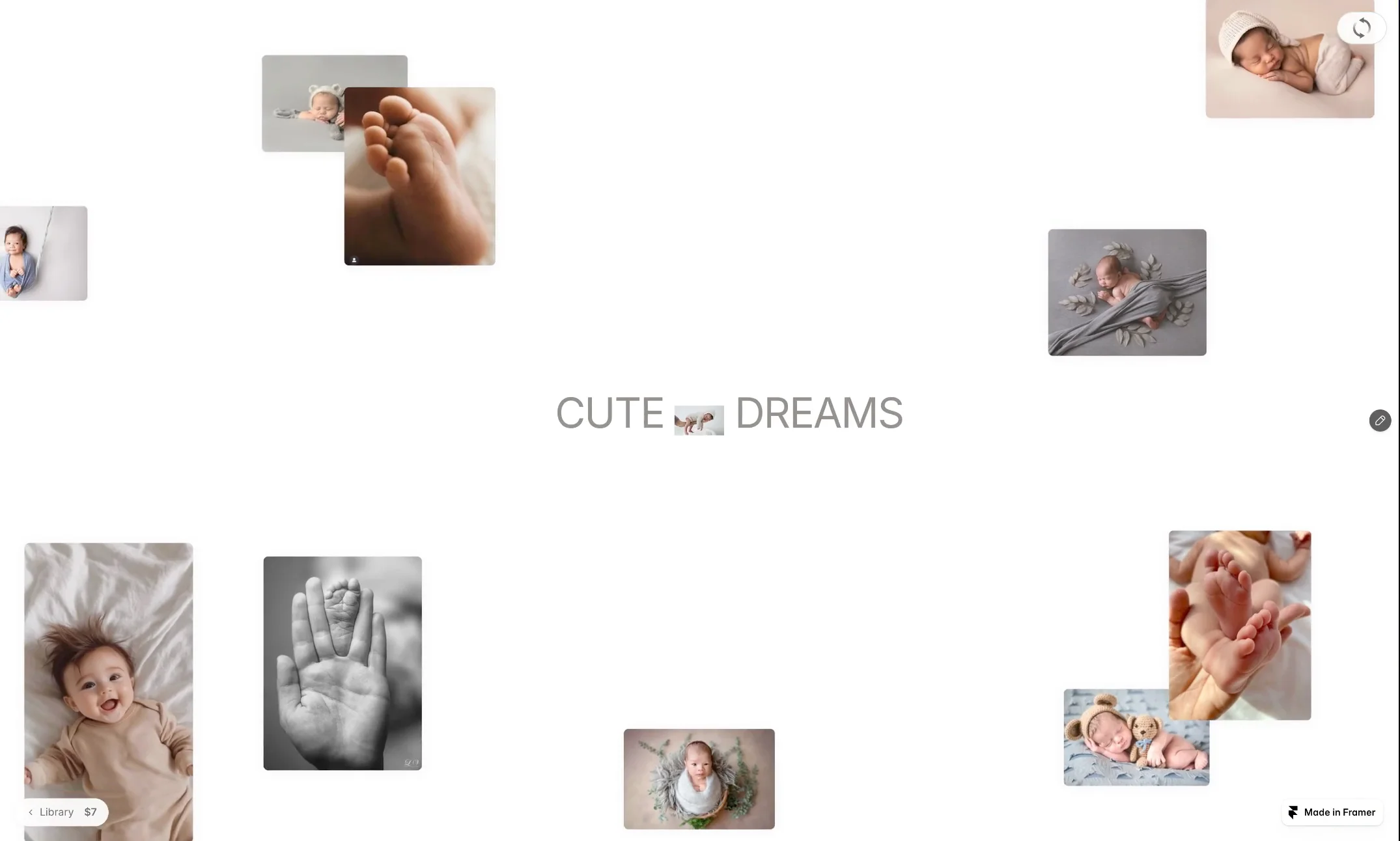 Little details, a closer look. 🤍A tiny hand, a sleepy smile, a favourite moment. Scroll through the photographs and let one fill the view. Scroll back to bring the little details together again.Try the live previewhttps://alwebmotion.framer.website/components/telescope-zoomGet Telescope Zoom for your Framer projecthttps://buy.polar.sh/polar_cl_OFQVXZPAYV3gjhQLuFrHcGm8Zhgu1OsWF6m0q1Uv7W3