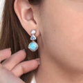 marahlago larimar Azure Cushion Larimar Earrings jewelry