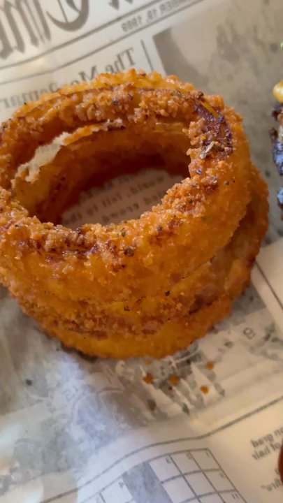 Buddha Burger - Crispy onion rings - Burgers Near Me - Pflugerville, Texas