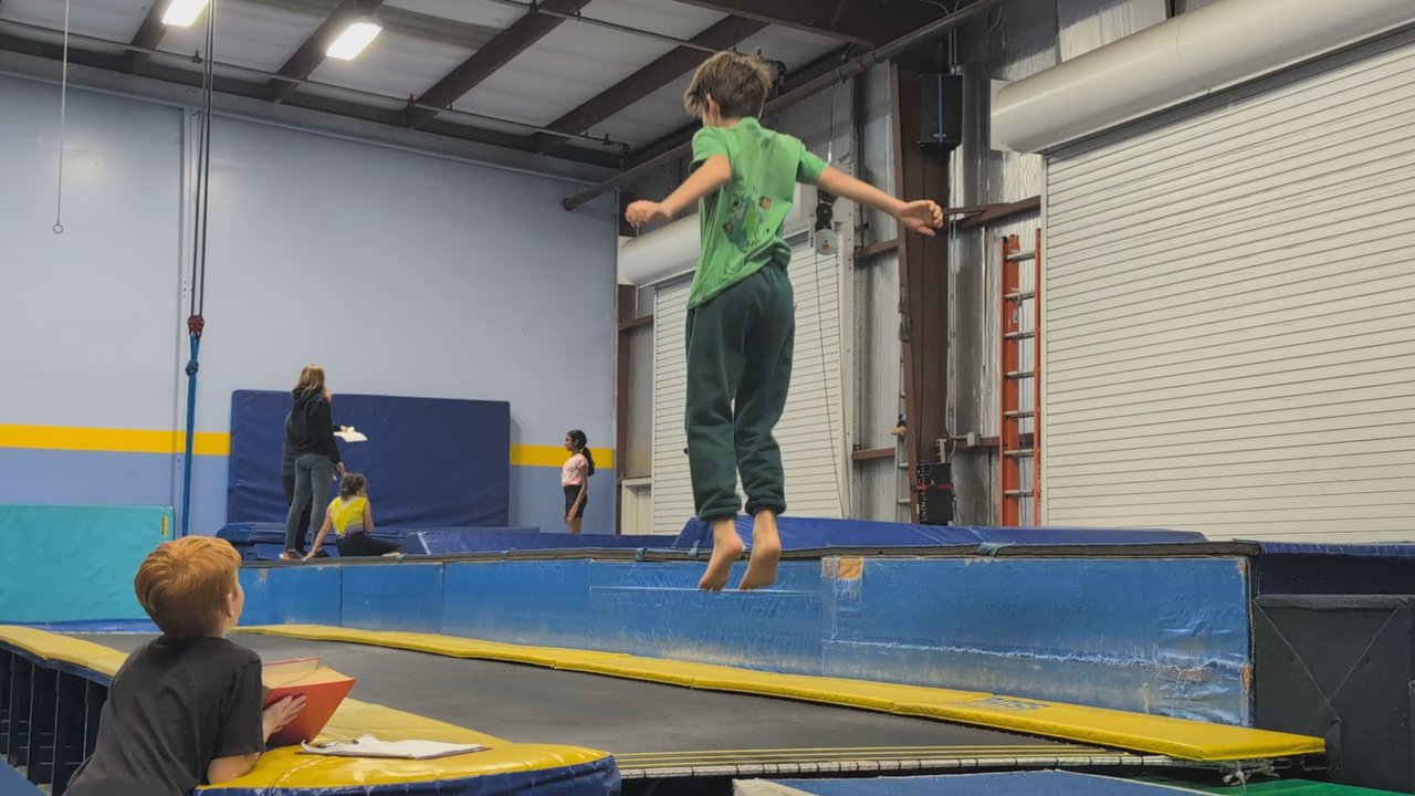 Springtime Tumbling and Trampoline - Get him tired please lol - Gyms Near Me - Livermore, California