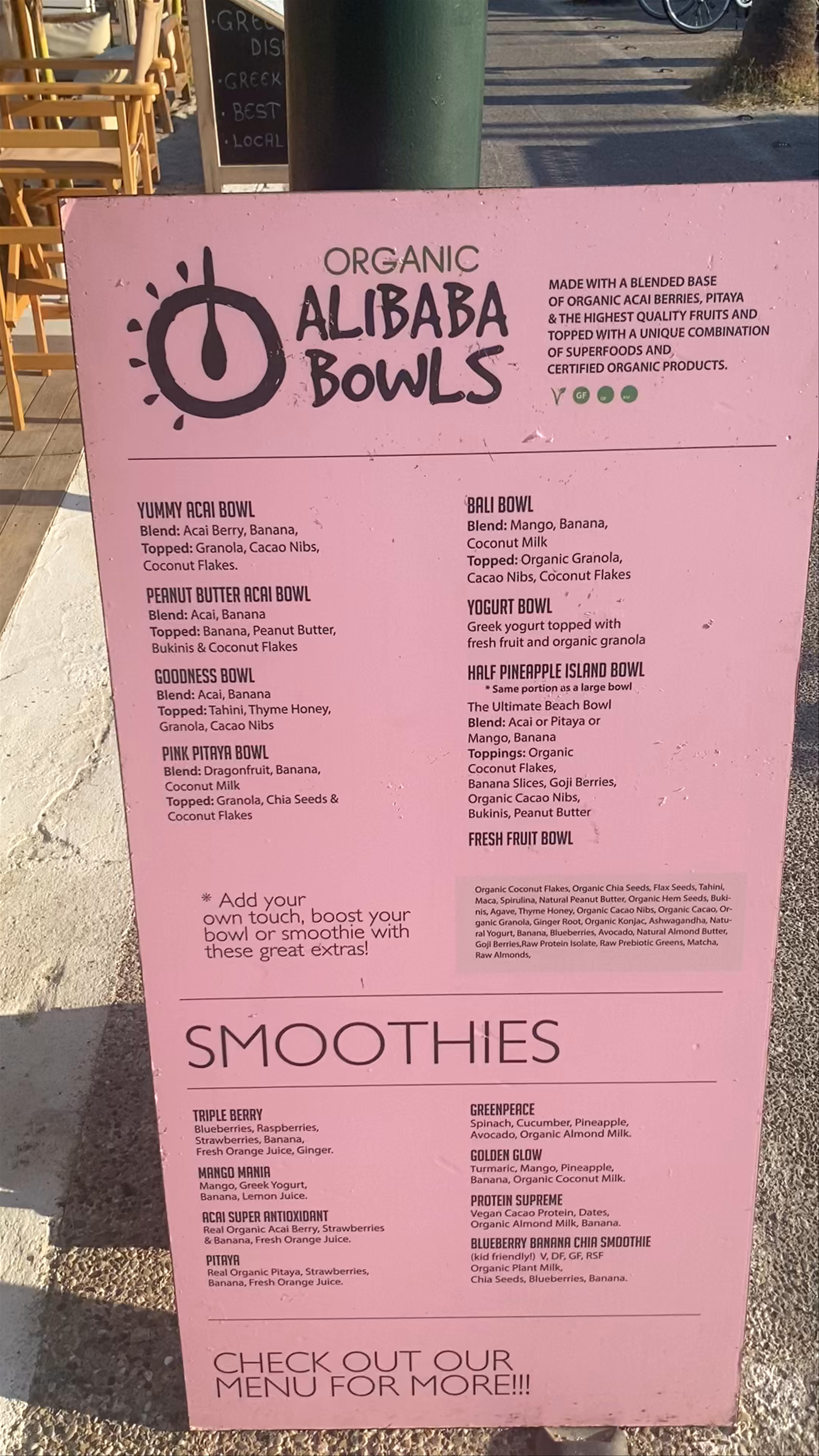 Alibaba Beach Bar: Organic Bowls & Idyllic Beach Vibes in Kos, Greece