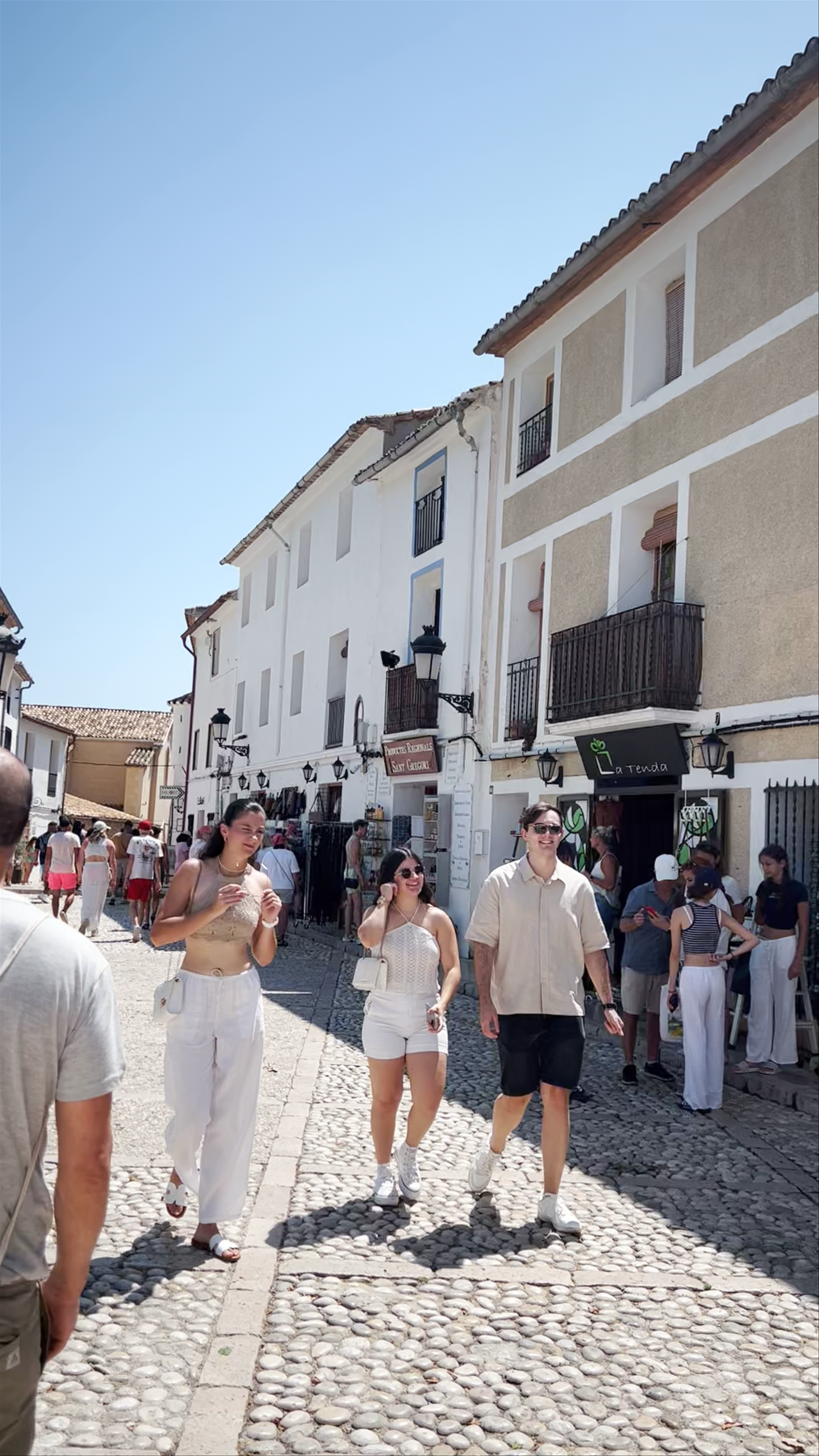 Sunny Day Stroll in Plaza San Gregorio, Spain