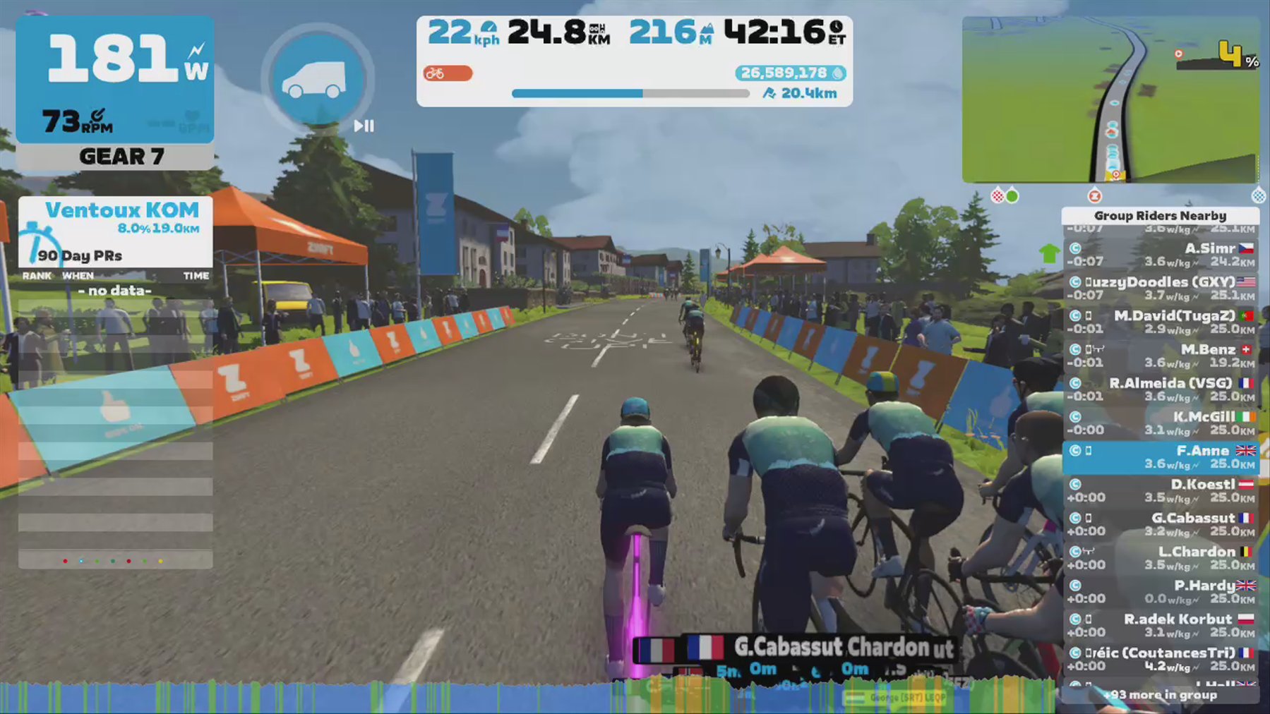 Zwift - Group Ride: LEQP Provence Rose Ride (C) on Roule Ma Poule in France