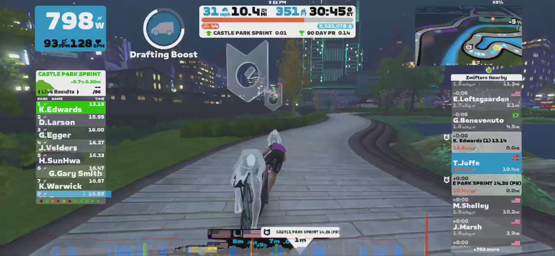 Zwift - Pacer Group Ride: Neokyo All-Nighter in Makuri Islands with Miguel