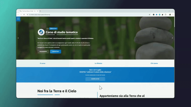 video esperienza navigazione sito lo shiatsu passo dopo passo
