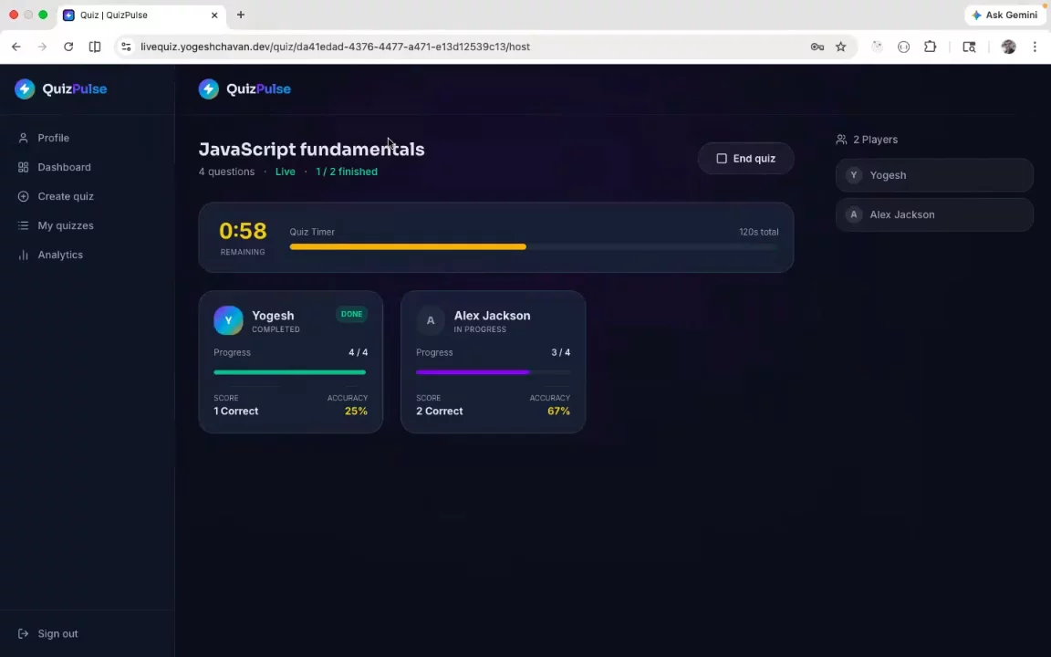 Host Instant AI quizzes with live scores image 1
