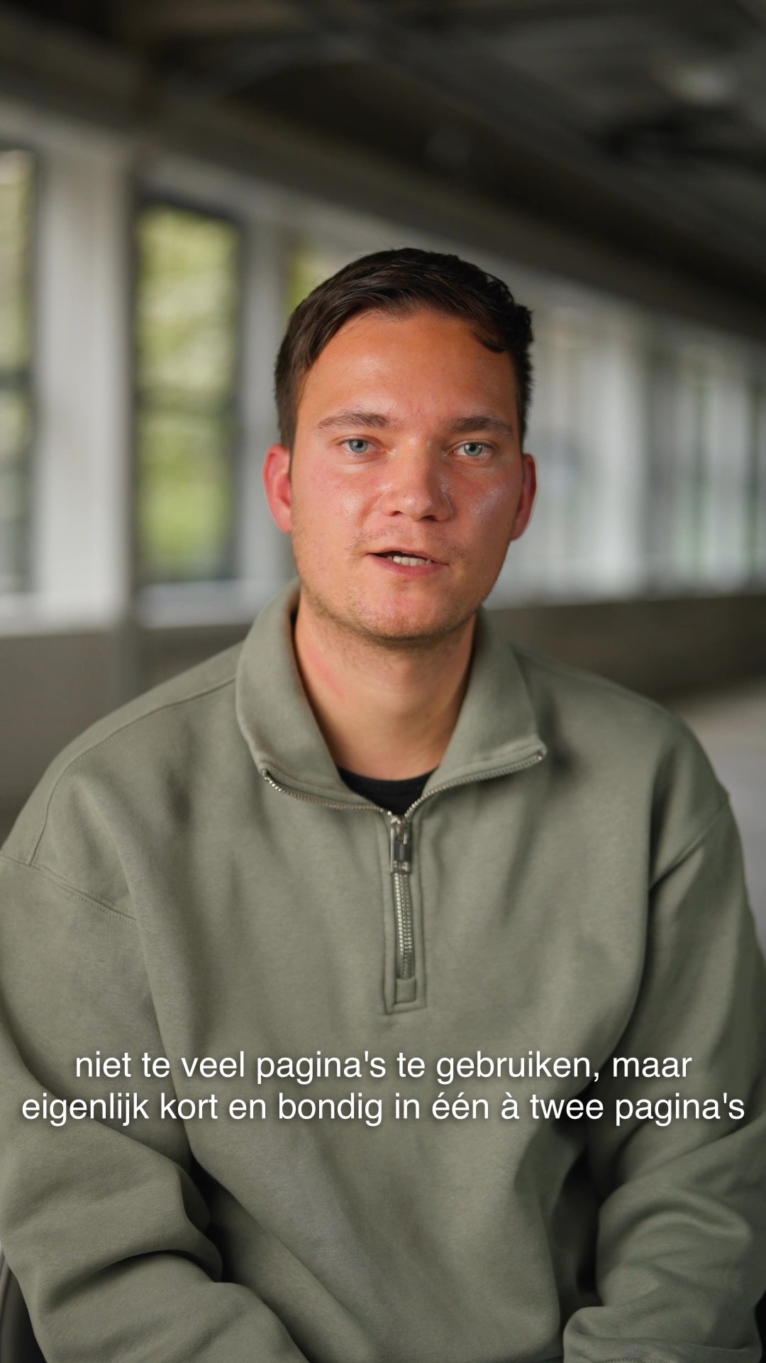 Luuk over het projectplan kleinschalig  in gebruik nemen