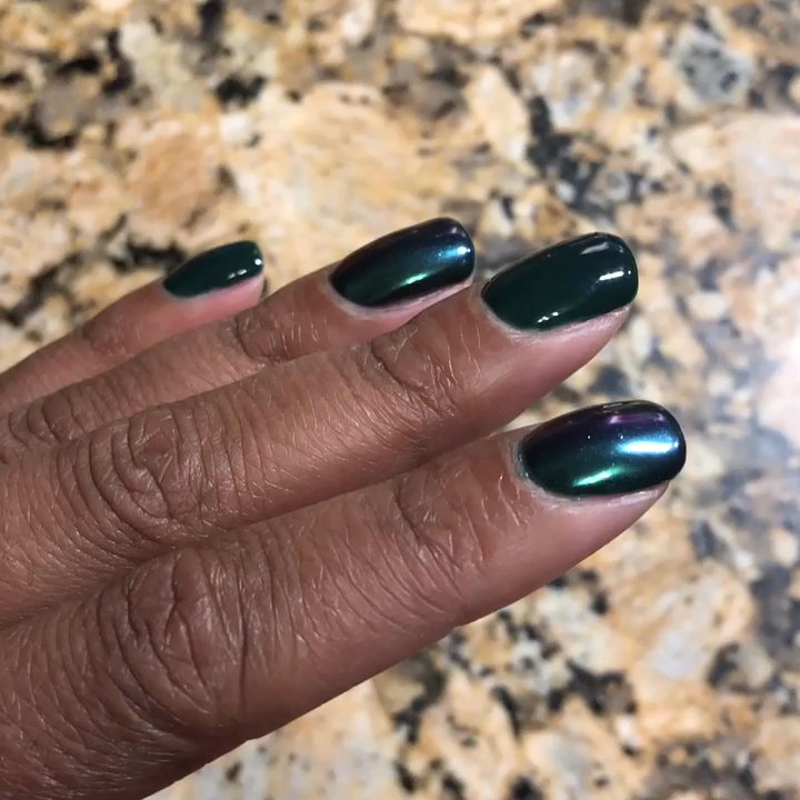 Lee's Nails & Spa - Chrome Nails on the index and ring finger.  Such a pretty, classy, funky yet professional look.  I !!! Ask for Tracy! - Nail Salons Near Me - Atlanta, Georgia