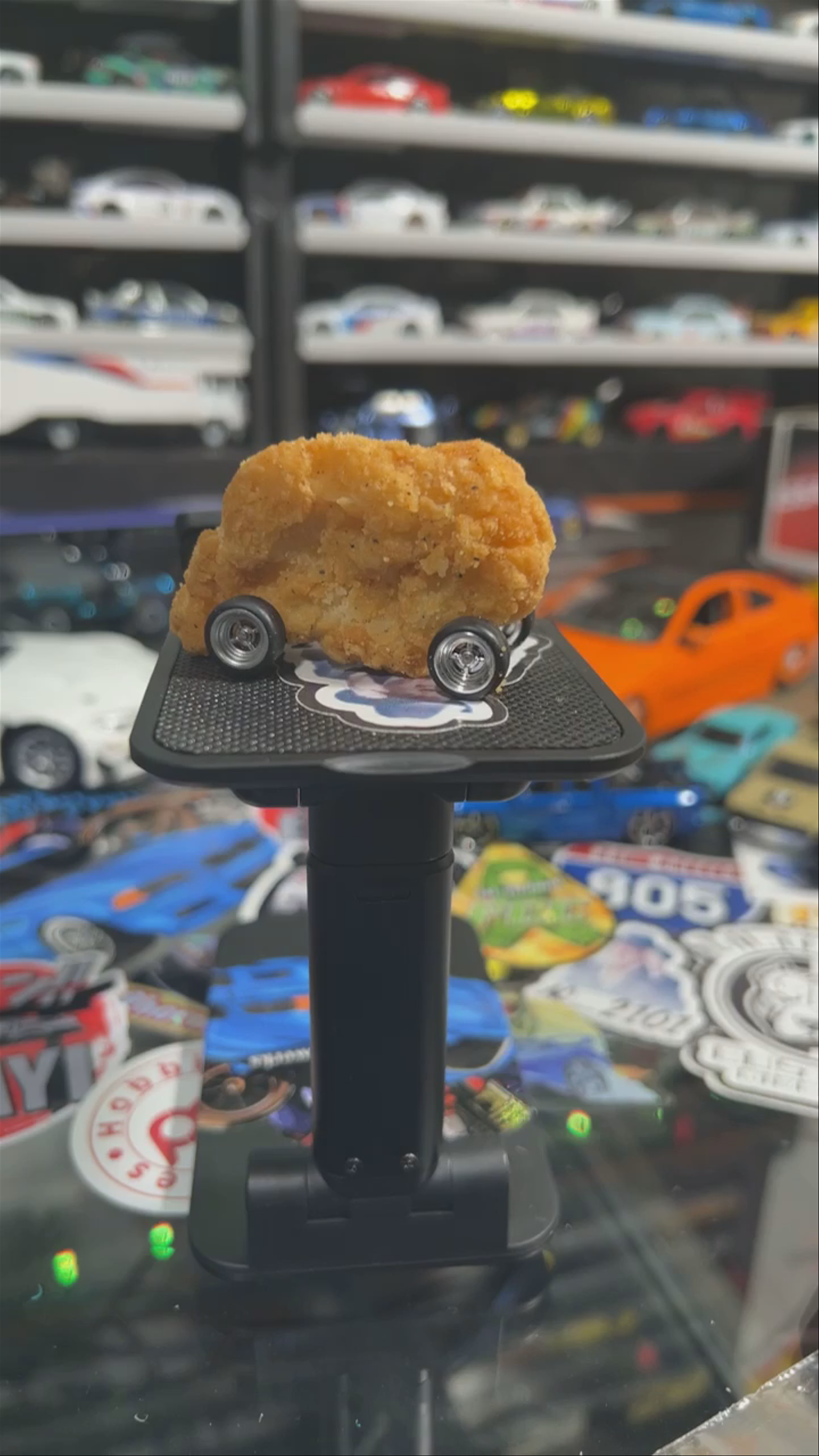 Chicken nugget on wheels