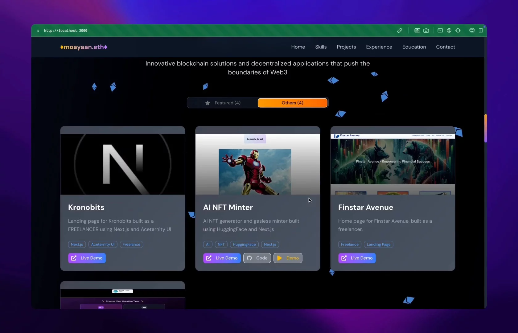 3D Crypto-Theme Portfolio image 1