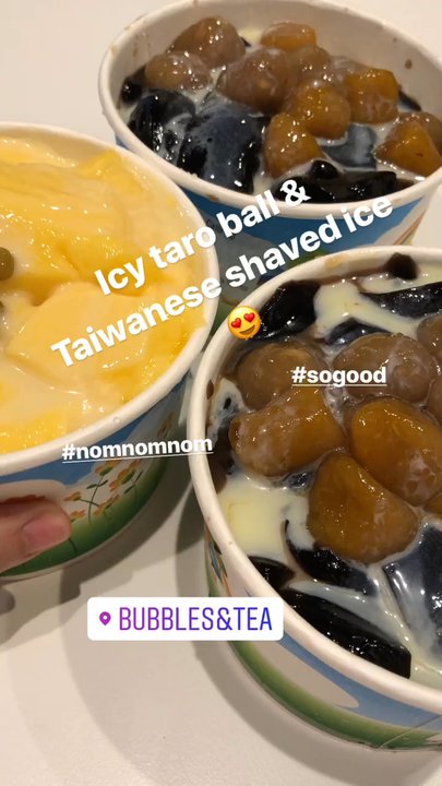Bubbles&Tea - So happy they have this dessert . Sooo good. The icy taro ball is bomb dot com - Bubble Tea Near Me - Rockville, Maryland