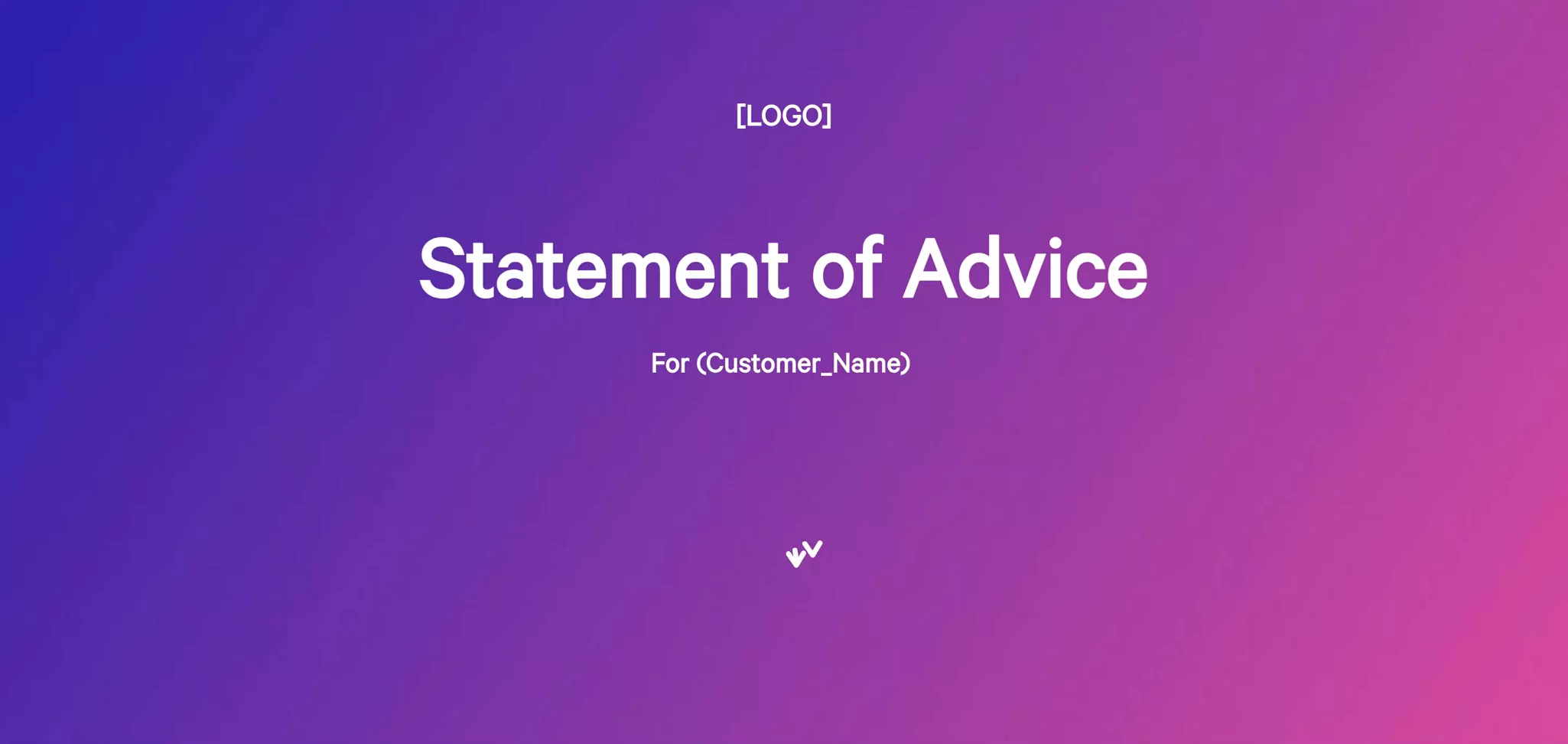 Preview of Statement of Advice Template