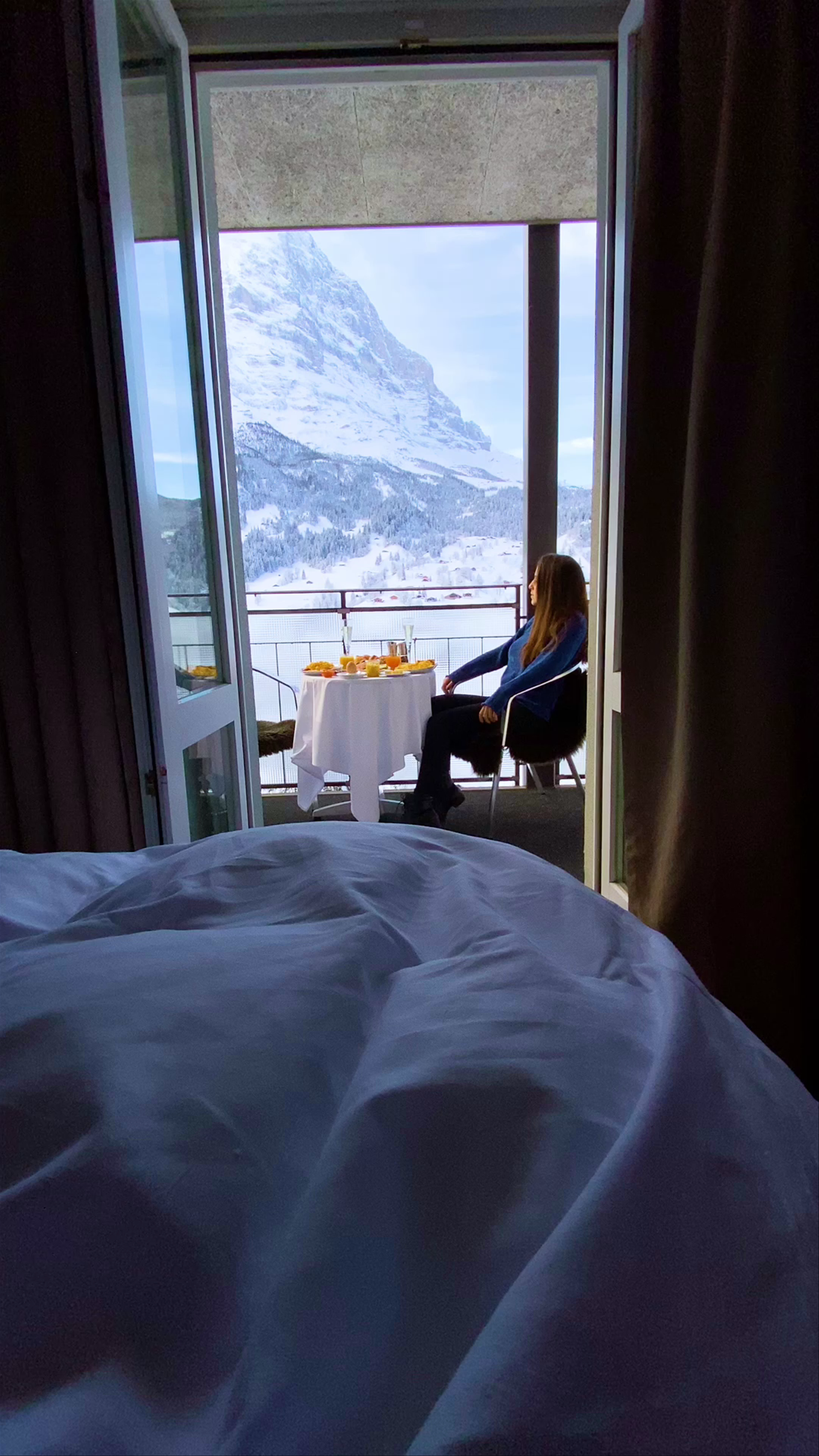 Breakfast with a Stunning Mountain View at Belvedere Swiss Quality Hotel Grindelwald