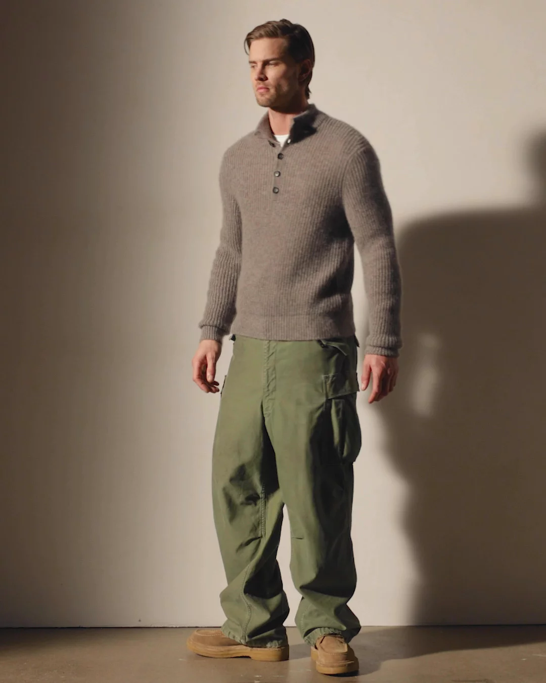 Sweater Front Zip Berber Men's Kepler Blouson Cashmere Knit Compact トップス – Canada - Nobis トップス