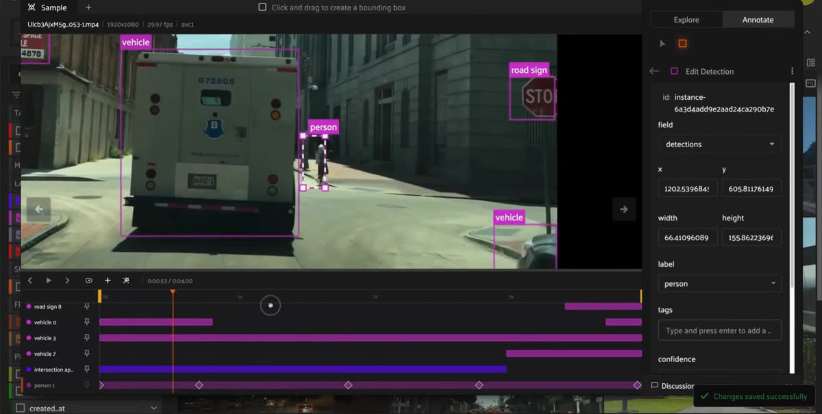 Video annotation: Temporal event annotation and object tracking in Voxel51