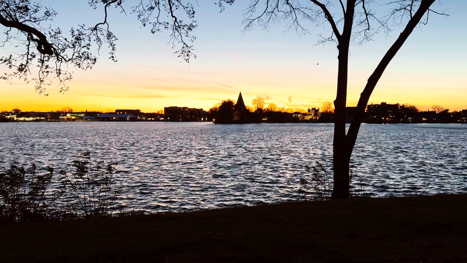 Lake Cabin Twilight