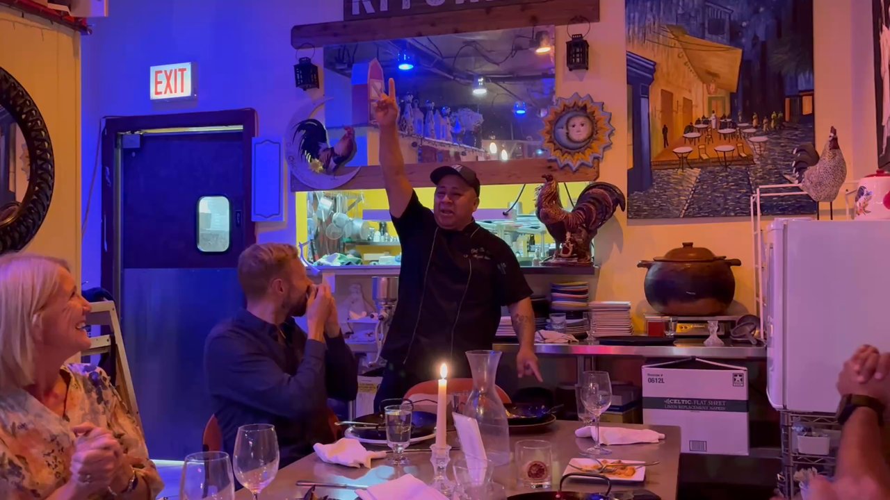 Dell Rooster - Chef came out to greet our table - Latin American Near Me - Chicago, Illinois