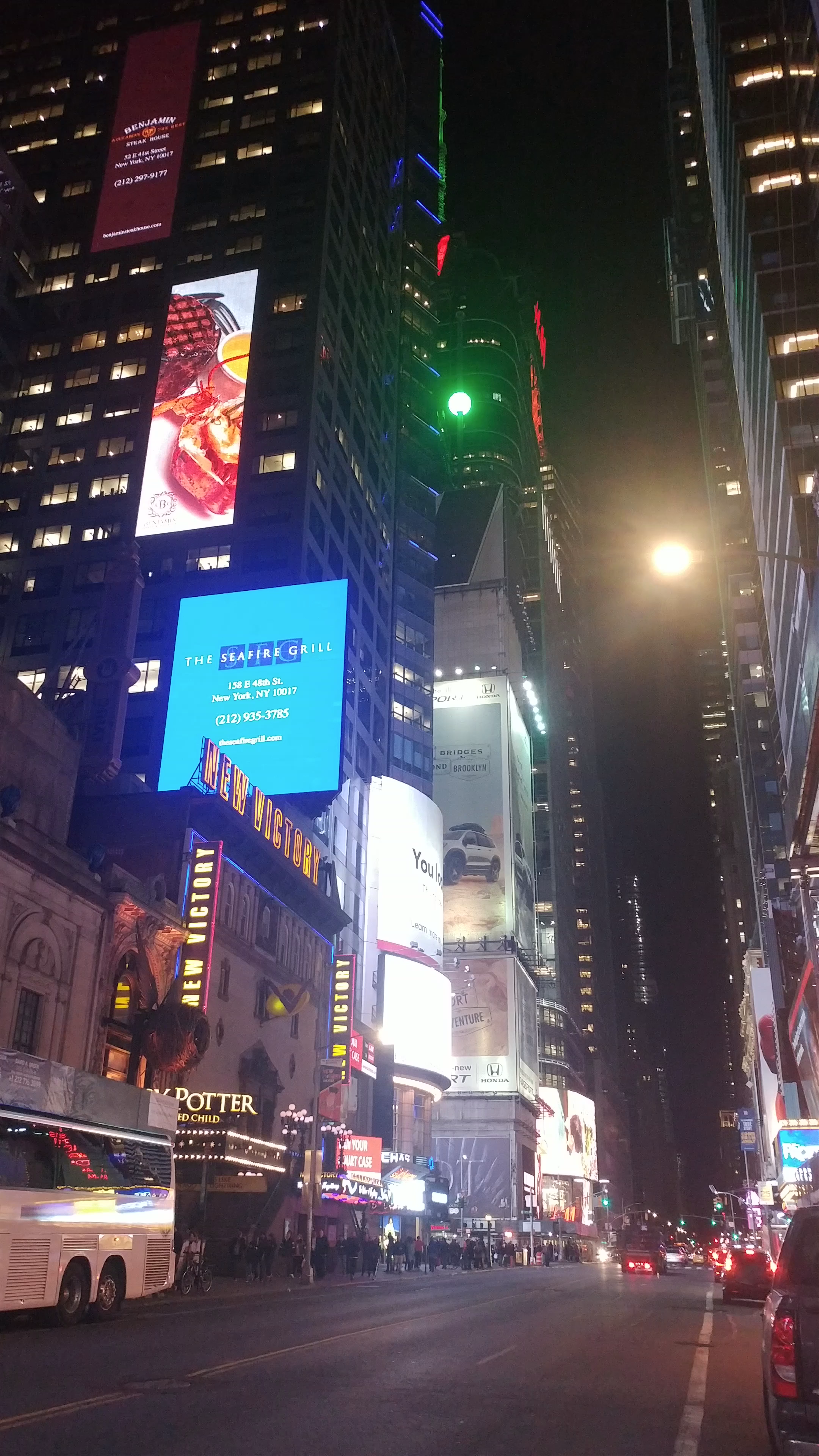 Times Square Nightlife: Vibrant Billboard Lights and City Energy, New York