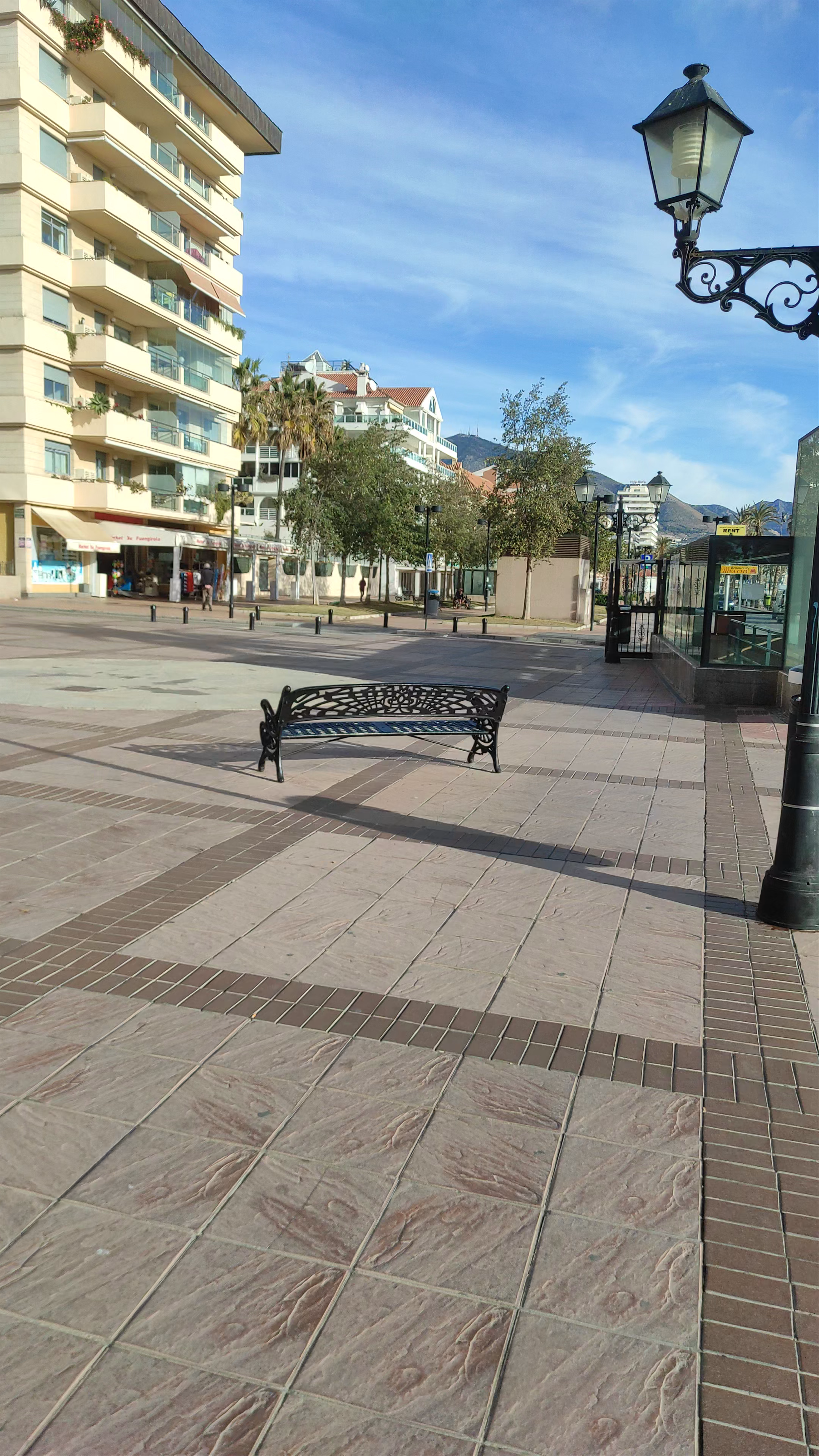 Sunlit Stroll Through Plaza Picasso, Fuengirola