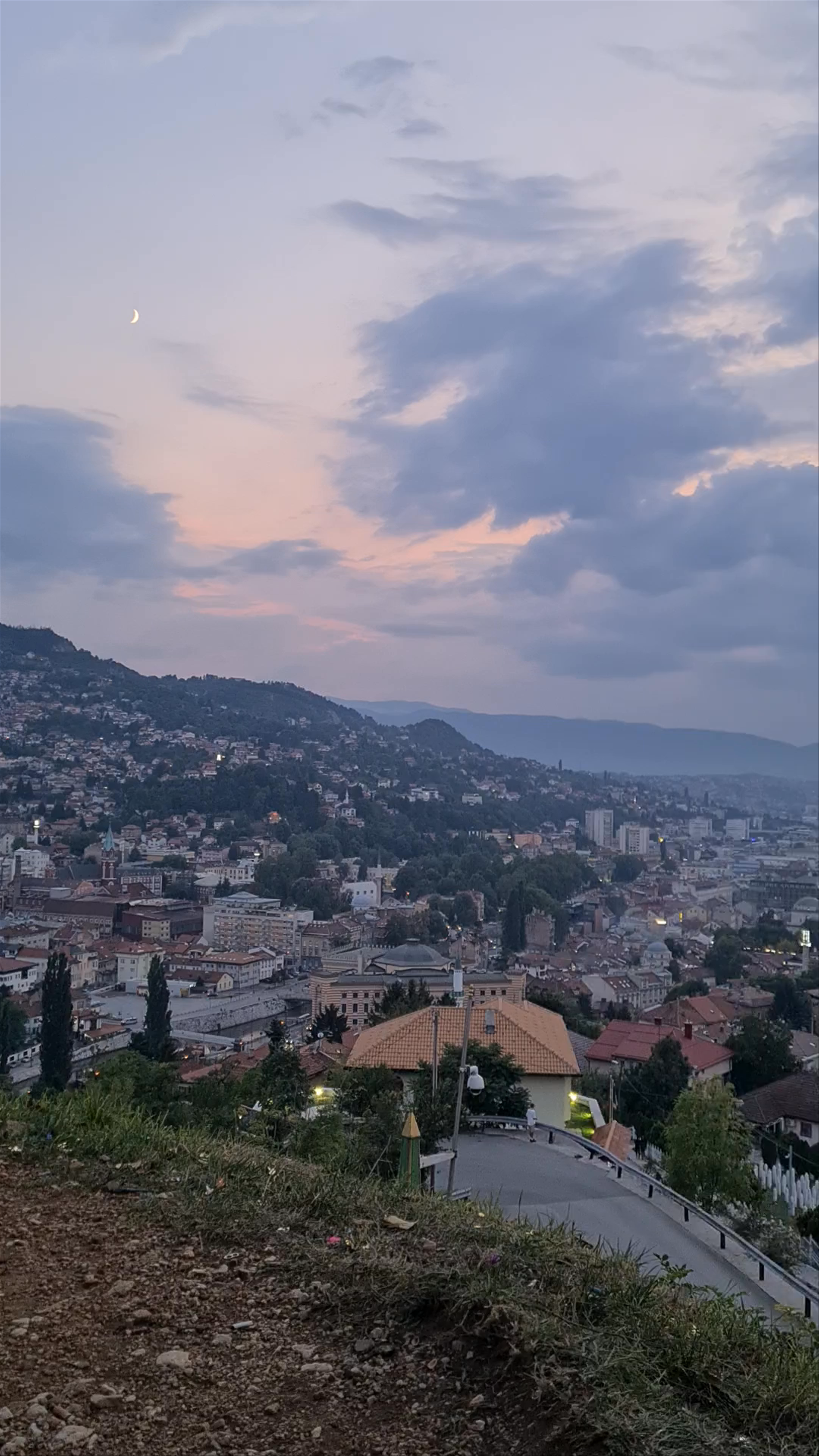 Sunset Cityscape from Yellow Bastion, Sarajevo