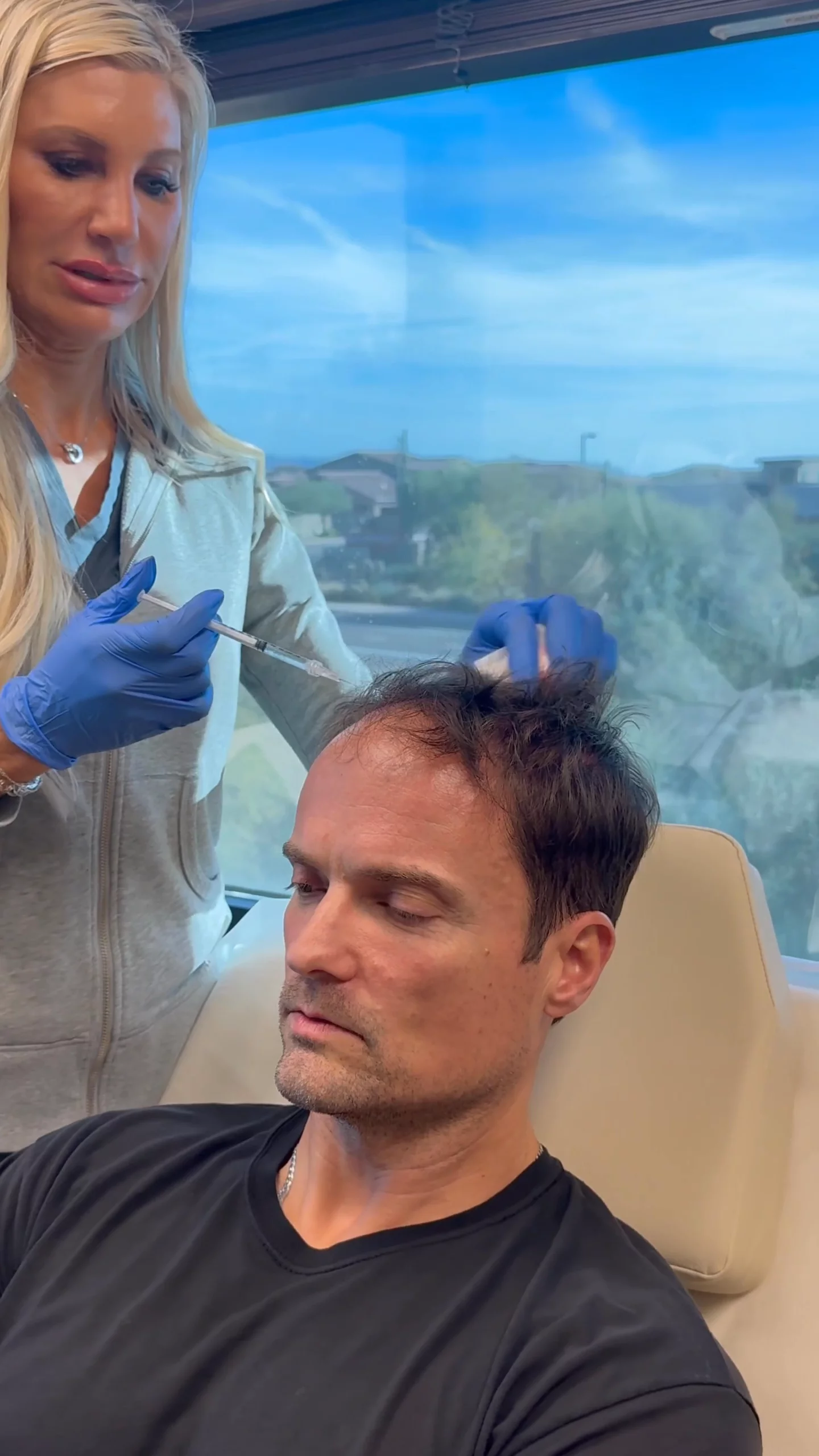 Mark's in-office injection visit