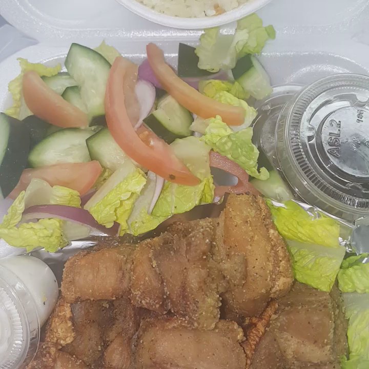 Rice 'n Roll - Lechon Kawali =Fried Porkbelly Roasted Garlic Rice Yum-Yum-Yummy - Filipino Near Me - Saint Clair Shores, Michigan