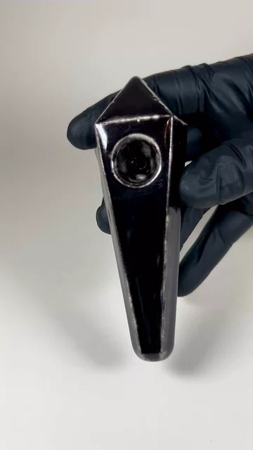 Preview pic of Diamond Pipe - 5 Inches - Ceramic - Black - FREE SHIPPING!