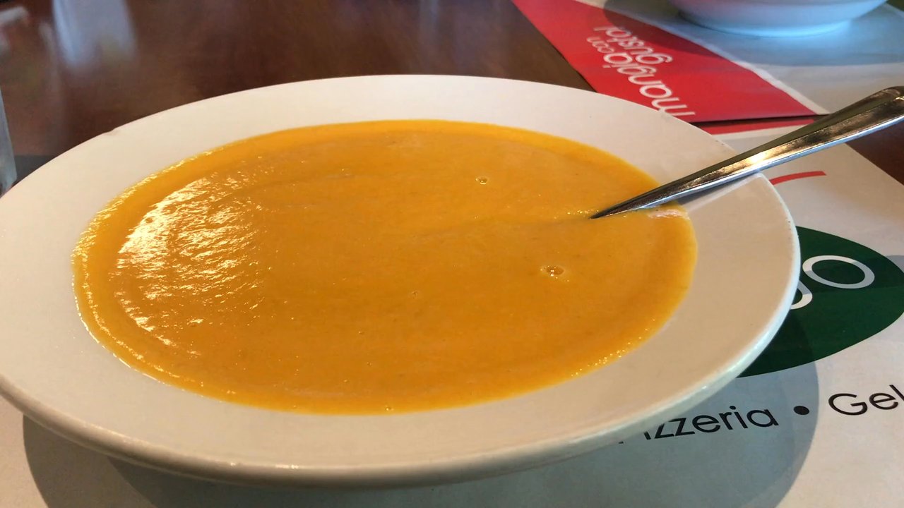 Spizzigo - Cream of Carrot Soup! Wow! Always nice and hot too! - Italian Near Me - Doral, Florida
