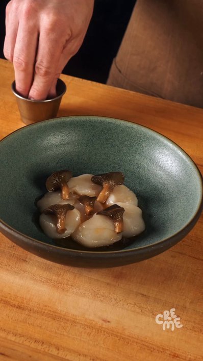 Scallop Crudo with Pickled Mushroom