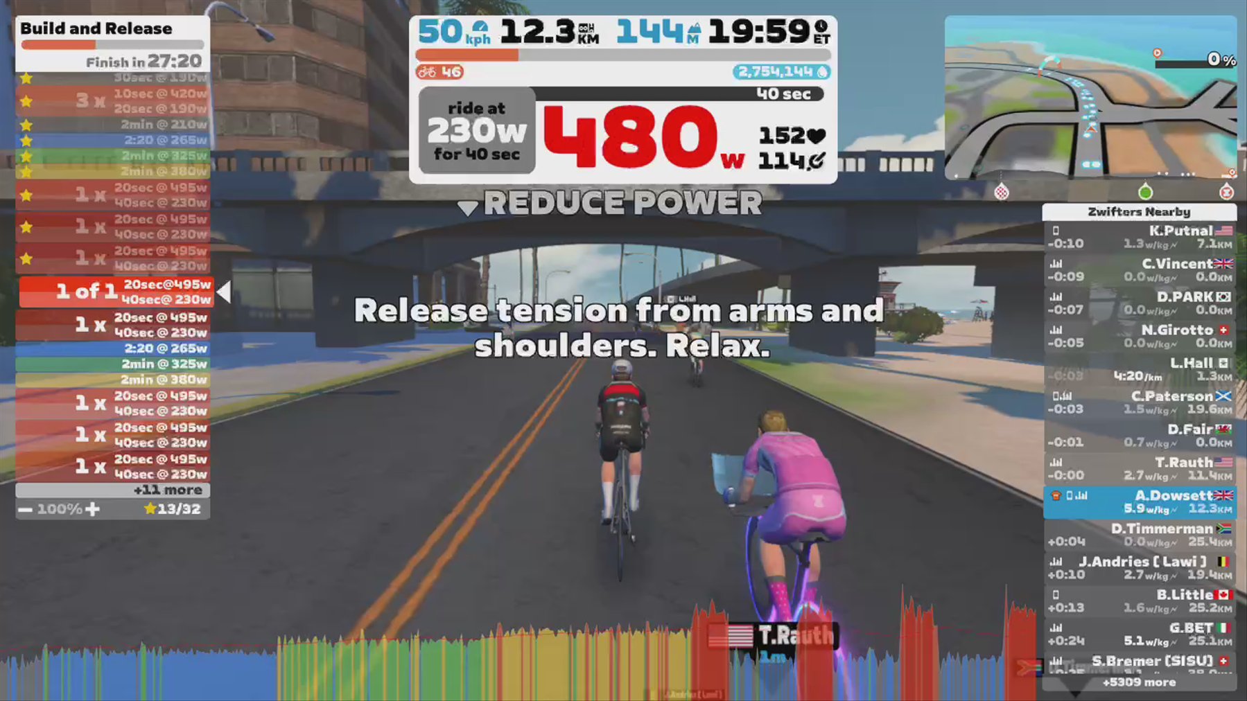 Zwift - Workout of the Week | Build and Release in Watopia