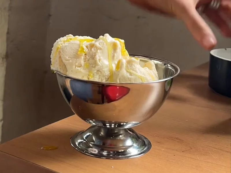 Olive oil ice cream