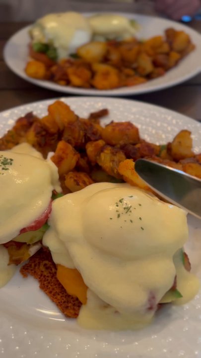 The KOVA - Eggs Benedict with added: bacon, cheddar, avocado. - Breakfast & Brunch Near Me - Staten Island, New York