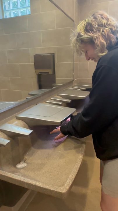MP 69 Rest Area - Unique sink that washes and dry your hands in one spot - Rest Stops Near Me - Eskdale, West Virginia