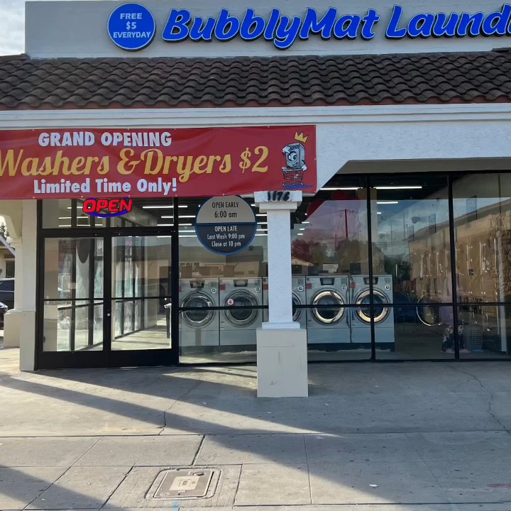 BubblyMat Laundry - Grand opening - Laundromat Near Me - Long Beach, California