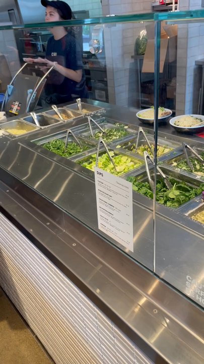 CAVA - Chipotle style order and assembly area - Mediterranean Near Me - Vernon Hills, Illinois