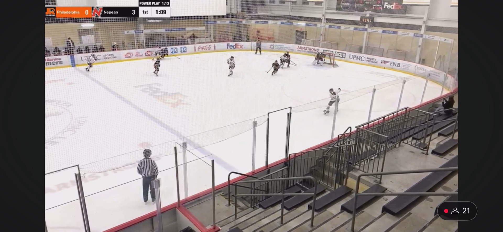 Nuala Gibbs Scores power play Goal for Nepean Wildcats in Pittsburgh.