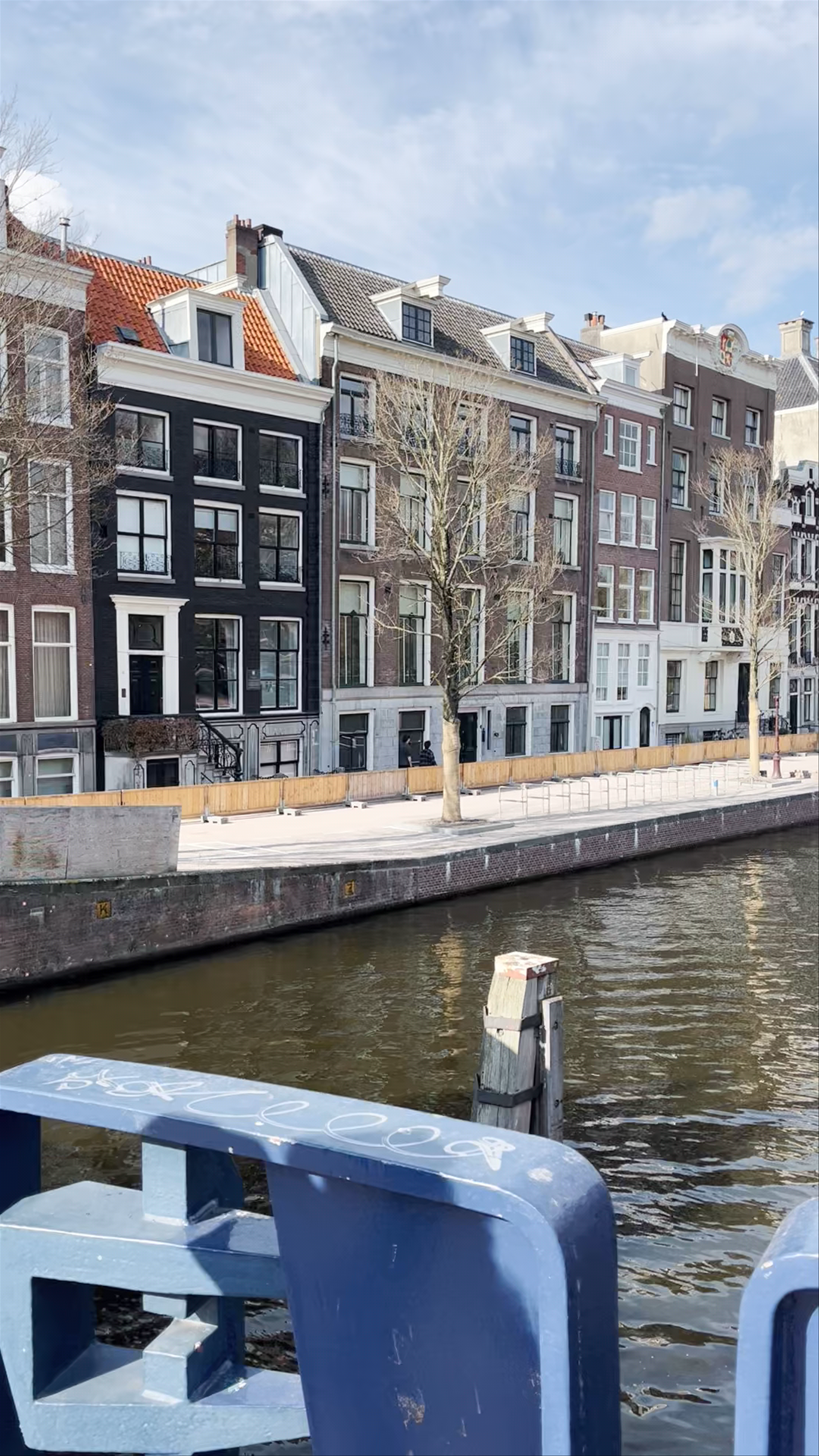 Spring Day at Hortusbrug Canal in Amsterdam