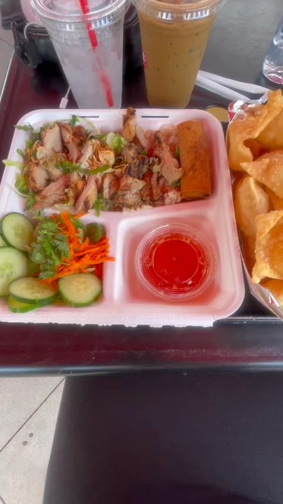 Roostar Vietnamese Grill - Grilled Chicken Box and chips - Vietnamese Near Me - Houston, Texas