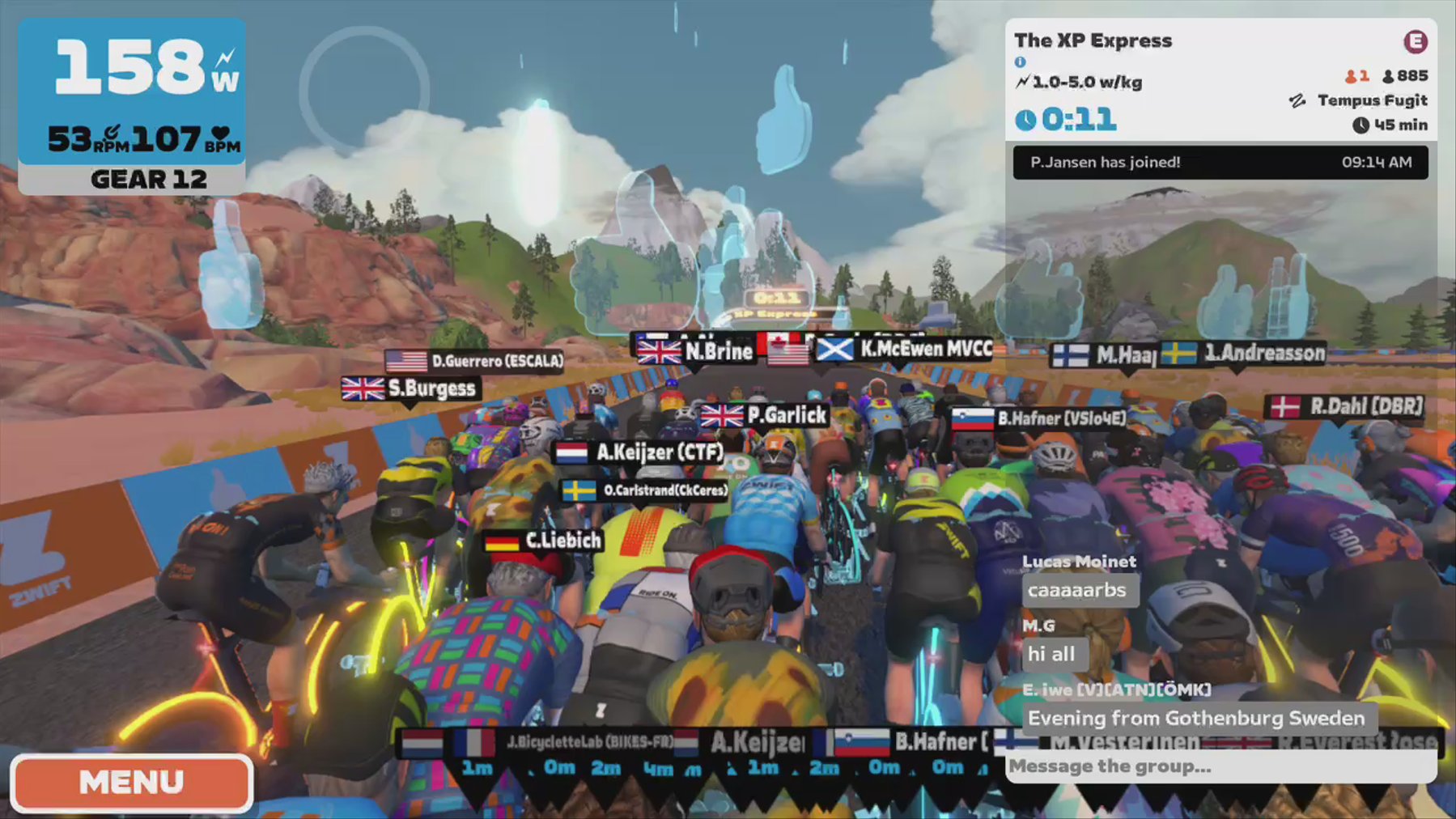 Zwift - Group Ride: The XP Express on Tempus Fugit in Watopia